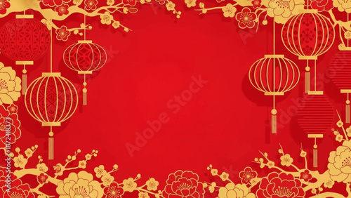 Chinese New Year Lanterns Decoration.
