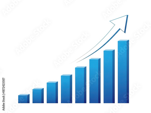 Free Download Growing bar graph with arrow icon transparent PNG - GFXLoad