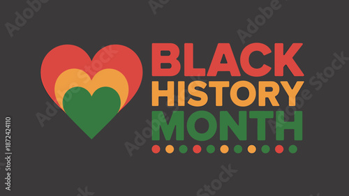 Celebrate Black History Month with Colorful Heart Design