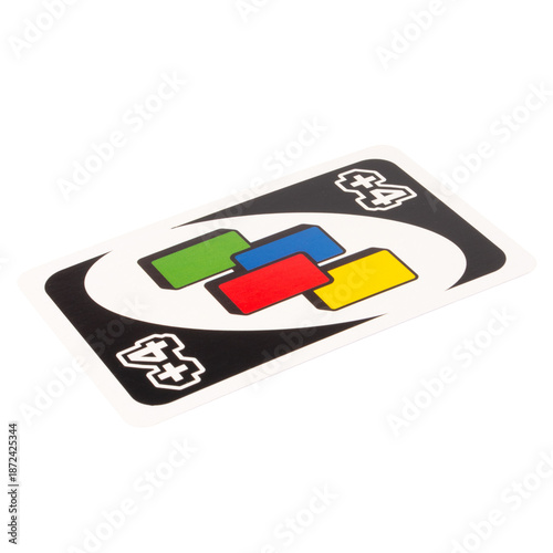 card play kid plus four isolated on white background