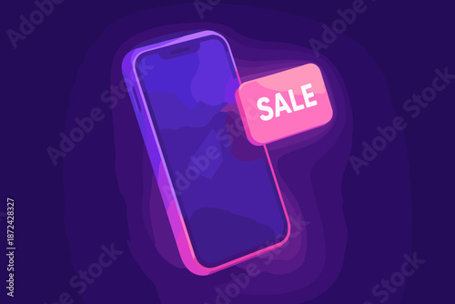 Volumetric phone soft form reflections glowing minimal illustration futuristic icon glow gradient