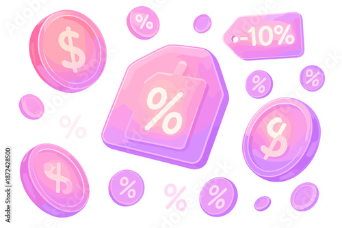 Glass glossy shading depth icon luminous coins illustration texture vector smooth
