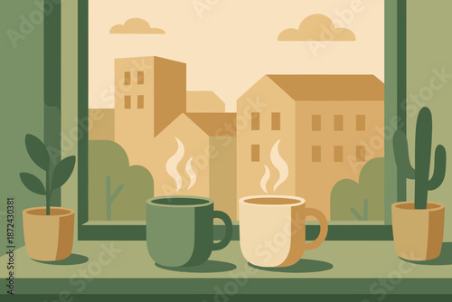 Numbers vector any cafe characters minimalist marks view potted typography icon no