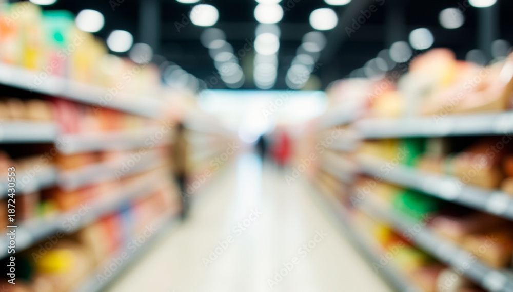 Obraz premium blurred image of a grocery store