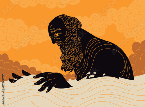 heraclitus ancient greek philosopher watching the river