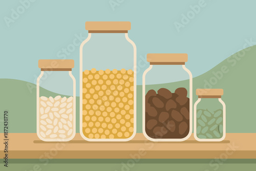 Speech cereals vector kitchen blue modern icon fruits background friendly text no