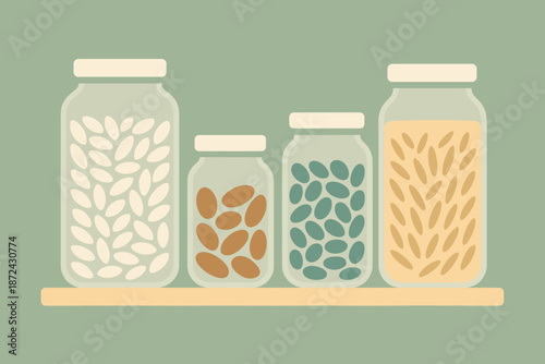 Vector zero numbers modern waste minimalist chinese icon legumes nuts warm sand