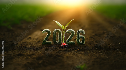 Successful new year 2026 with successful objectives in agriculture and business. Start 2026 new year with success, goals. goals and opportunities