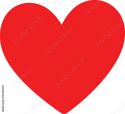 Free Download A simple vibrant red heart shape stands out prominently against a clean white background conveying love - GFXLoad