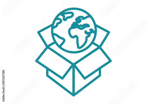 Logistics Value Open Box with Planet Earth Distribution