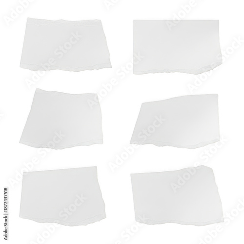 Wallpaper Mural Set of six torn paper strips isolated on transparent background Torontodigital.ca