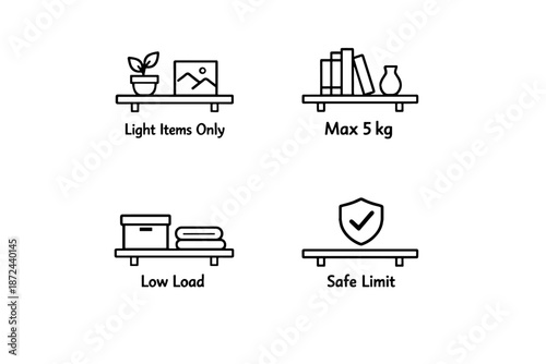 Vector weight look icon organization everyday confidence clarity decor limit reliable icons