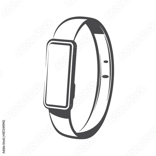 Minimalist style smart watch features a sleek gray monochrome design on a white background