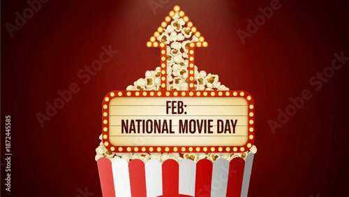 Celebrate National Movie Day with popcorn and a marquee sign
