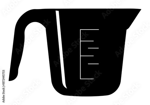 Measuring Cup Silhouette - Minimalist Vector Illustration