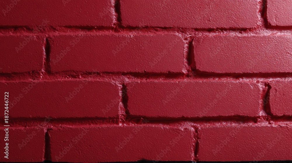 Obraz premium 近くで見るとざらざらした質感の赤レンガの無垢壁