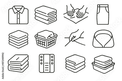Vector icon icons washcloths calm clean fabric folded towel laundry fold stack