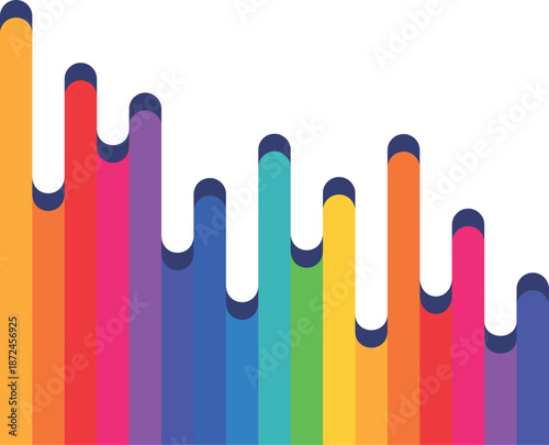 colored abstraction of liquid rainbow smudges, LGBT colors on a transparent background in the form of stripes, colored pencils and paints, thick strokes of paint