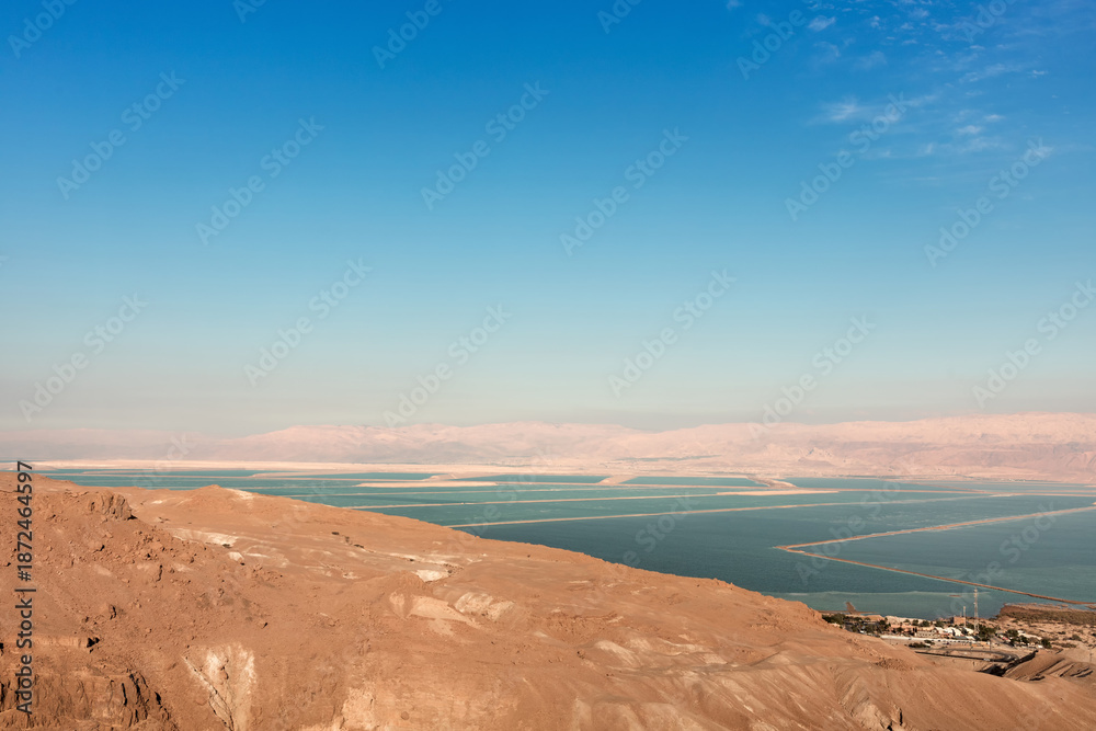 Obraz premium Judean Desert, view of the amazing Dead Sea