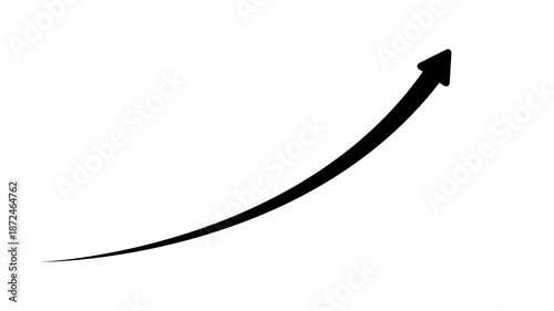 Black color arrow rising transparent channel. Abstract arrow growth chart of economy icon black color animated down to up arrow animation, on a white background, direction animation,with video.
