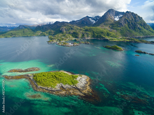 Aerial view of Senja island...