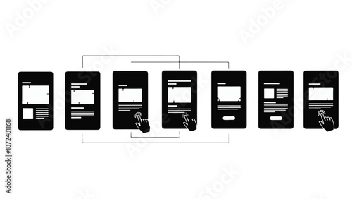 Connected devices network system technology concept with multiple smart devices linked together in modern industrial setting