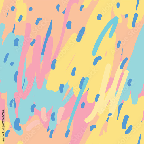 Retro 80s or 90s fashion style abstract seamless pattern background. Memphis ...
