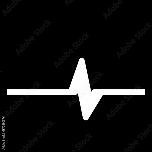 Stylized white electrocardiogram line on a dark black background, depicting a vital sign.