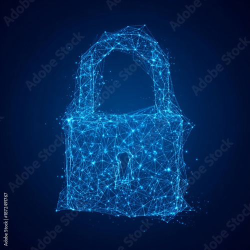 Digital Lock with Keyhole Closeup.