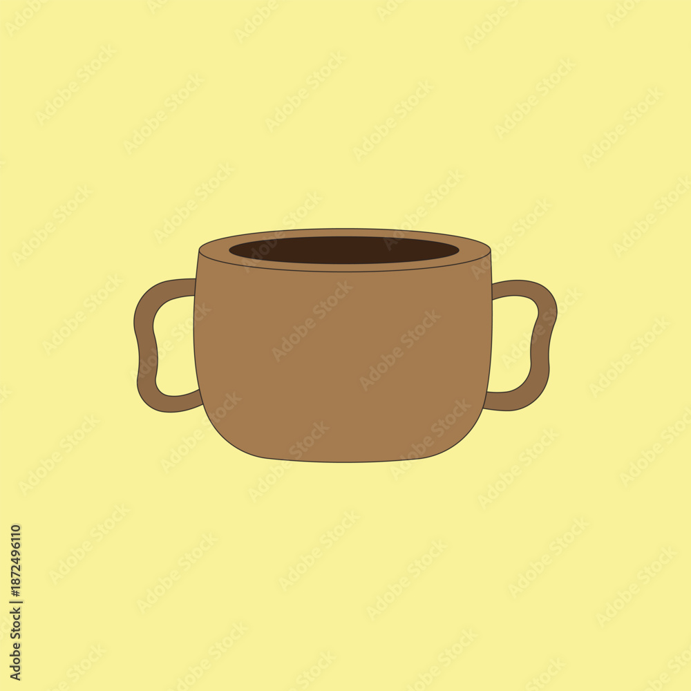 Fototapeta premium Brown laundry basket vector illustration