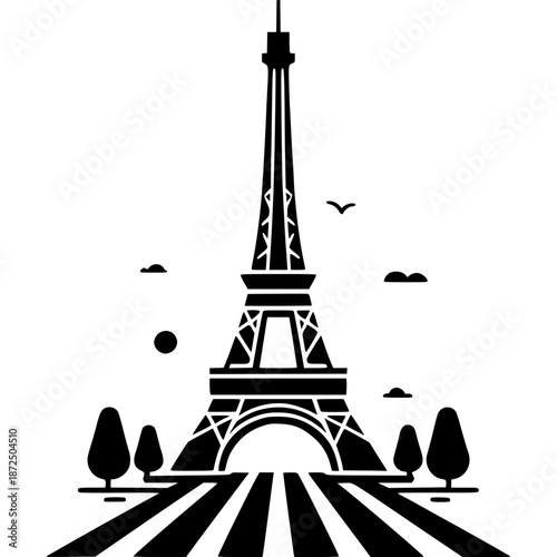 Eiffel Tower Vector Icon