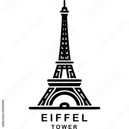Eiffel Tower Vector Icon