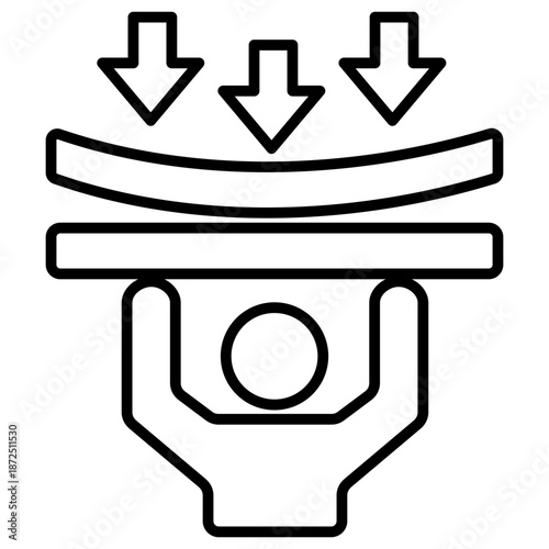 Resilience Outline Icon Illustration Vector