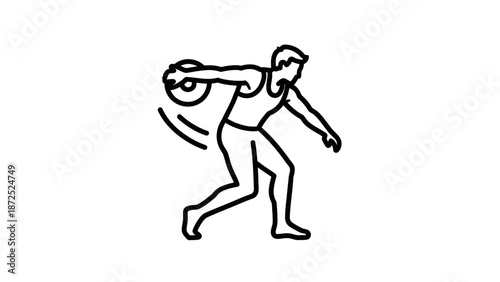 Man throwing a heavy athletic ball.