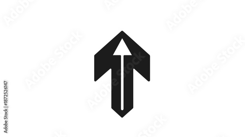 Free Download Black Arrow Symbol Pointing Upwards. - GFXLoad