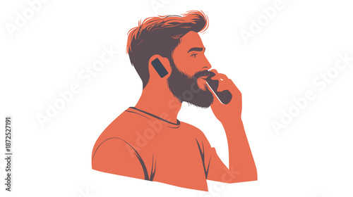 Man Talking on Mobile Phone.