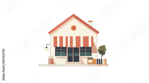 Small Shop or Store Front Illustration.