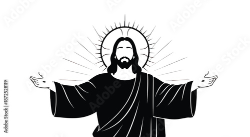 Jesus Christ figure with transparent background
