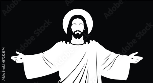 Jesus Christ figure with transparent background