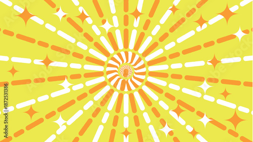 太陽　スクリーントーン　黄色　背景