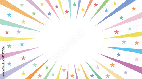 太陽　スクリーントーン　カラフル　背景