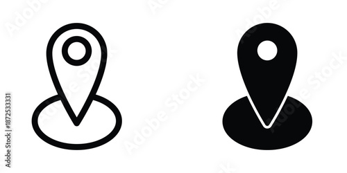 Pin location icon design template