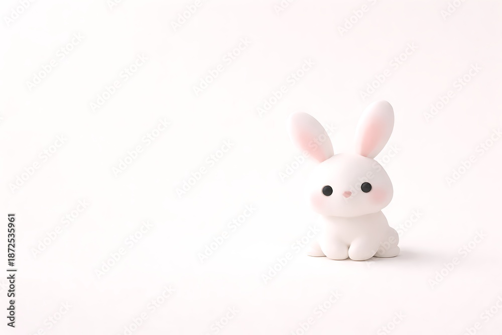 Fototapeta premium Cute 3D Animal Characters Collection in Minimal Pastel Style