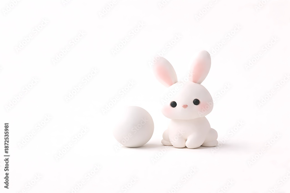 Obraz premium Cute 3D Animal Characters Collection in Minimal Pastel Style