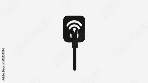 USB WiFi Adapter Icon Illustration Design.
