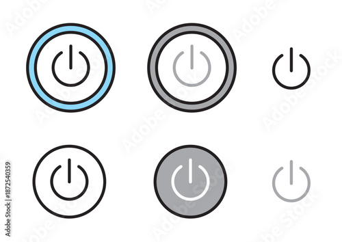 電源ボタンのアイコンセット