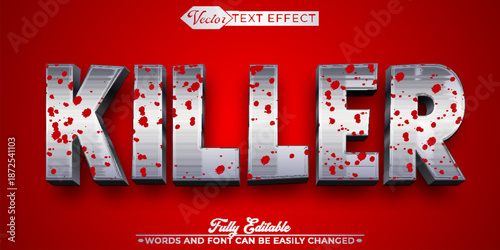  Killer Assassin Dangerous Vector Editable Text Effect Template