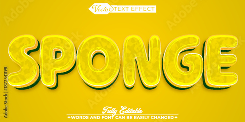  Sponge Soft Cartoon Vector Fully Editable Smart Object Text Effect