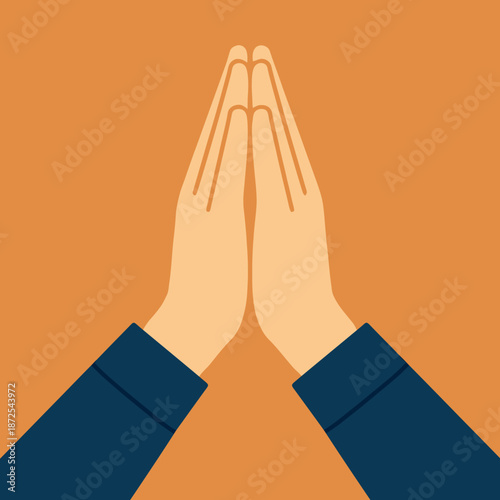 Hands in Prayer Vector