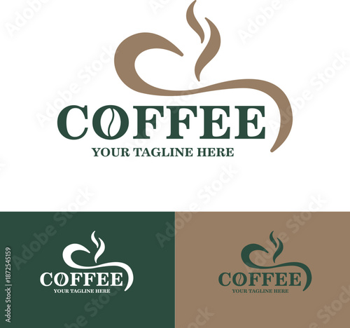 Premium Coffee Shop Logo Vector